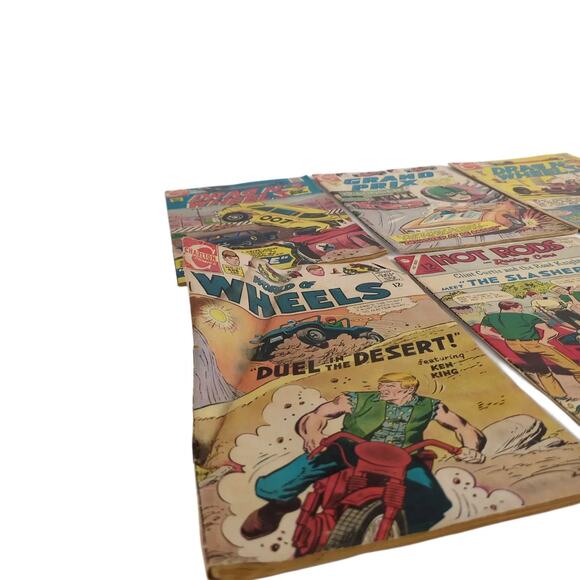 Set of 6 Hot Rod Grand Prix Drag N' Wheels 1960s Silver Age Charlton Comic Books - Picture 3 of 9